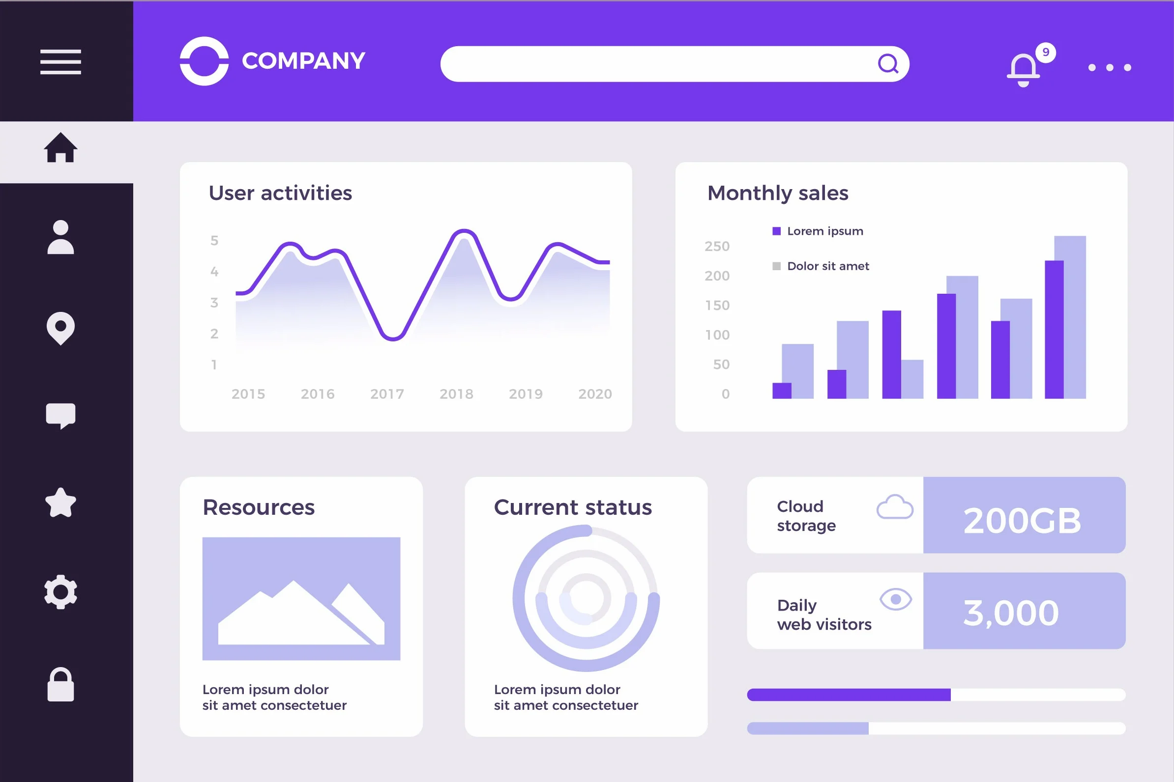 Structured research portal with layered navigation, document collections, and organized topic access